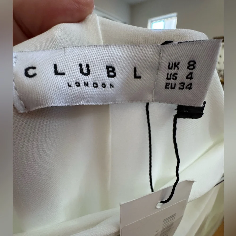 Club L London Elegant White Halter Jumpsuit - Picture 6 of 6